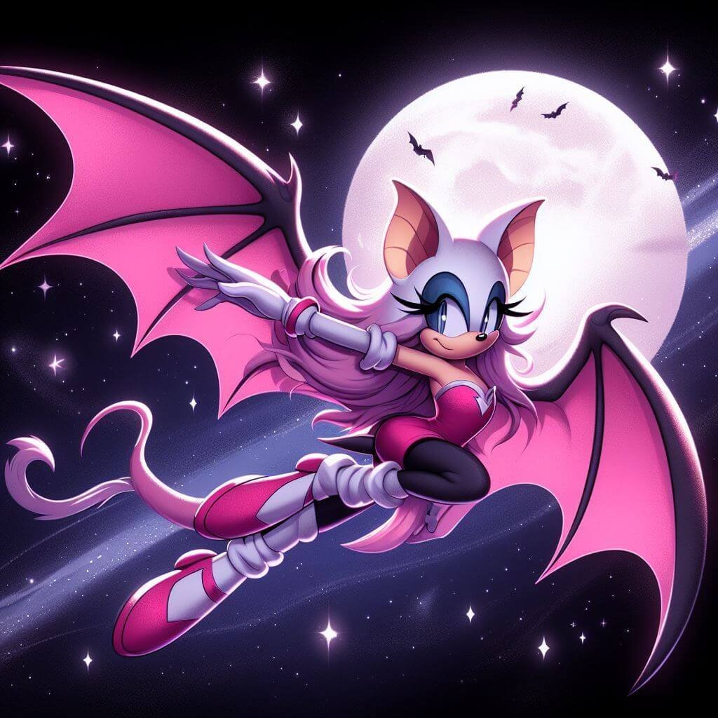 Rouge the Bat, Sega'nın popüler Sonic the Hedgehog serisinden akıllı ve kurnaz bir yarasadır.