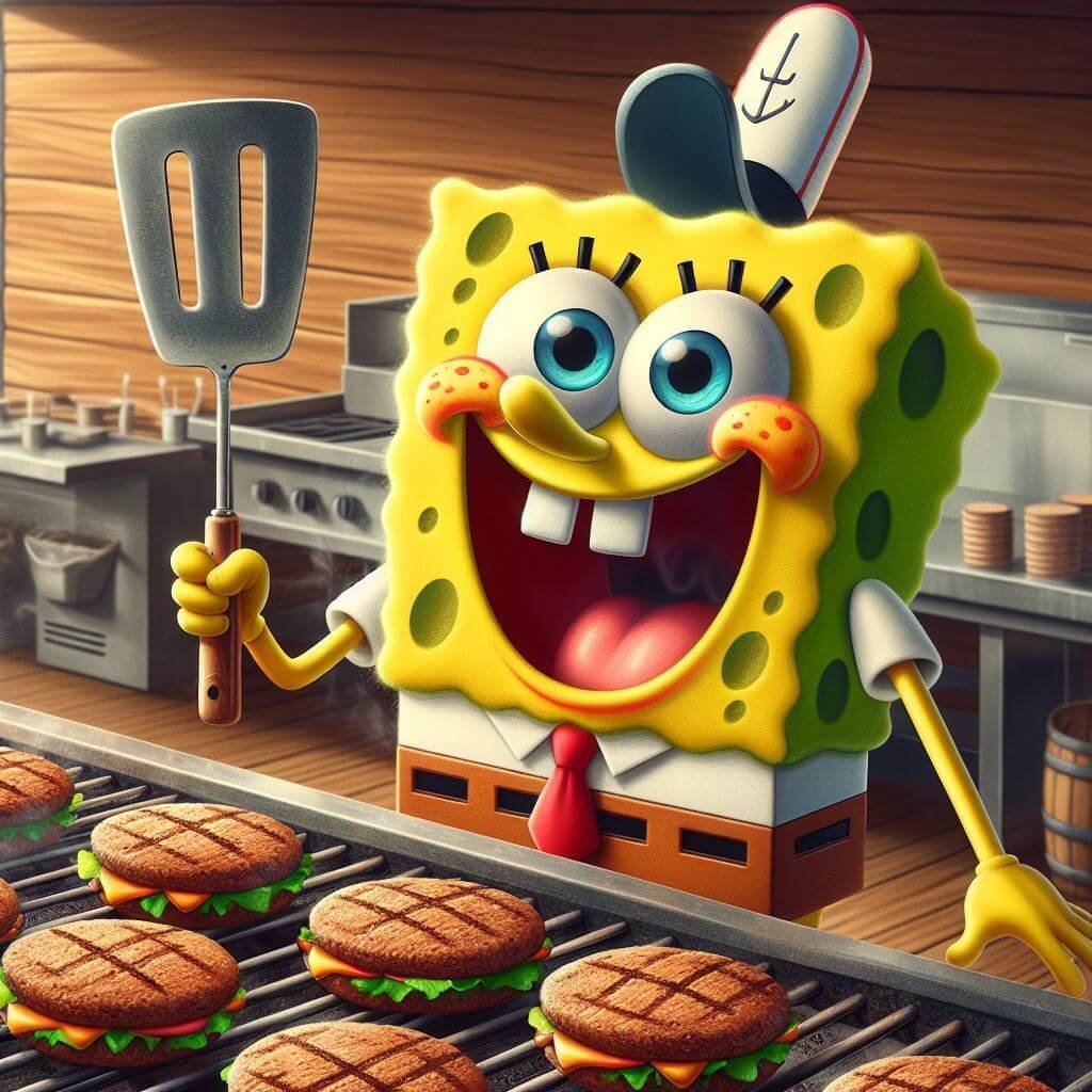 Sünger Bob Çizgi Filminde Sünger Bob Kare Pantolon