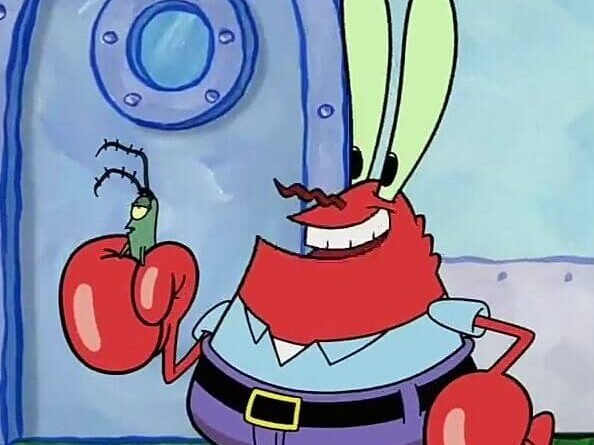 Sünger Bob Çizgi Filminde Eugene H. Krabs Yengeç Bay Krabs Krusty Krab Pofuduk Yengeç