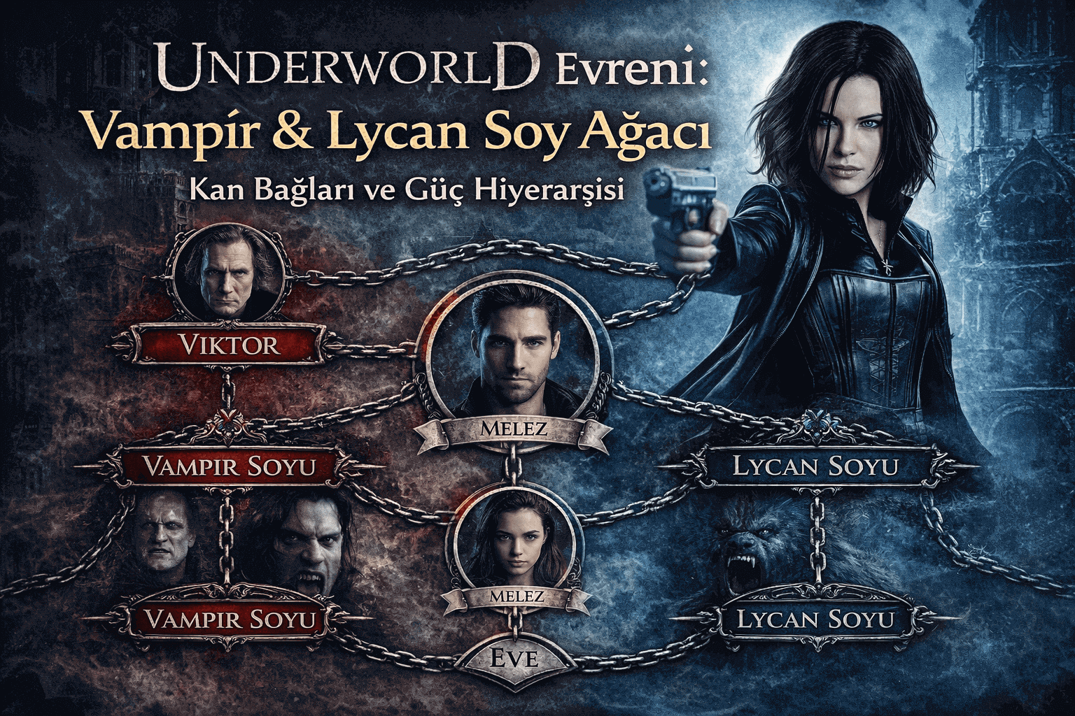 Underworld Evreni: Vampir & Lycan Soy Ağacı | Kan Bağları ve Güç