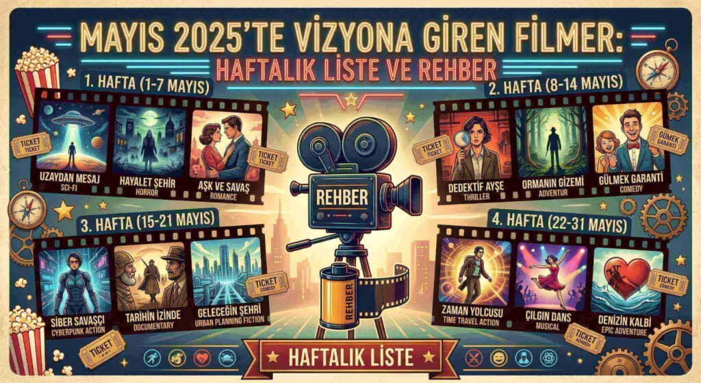 Mayıs 2025'te Vizyona Giren Filmler: Haftalık Liste ve Rehber